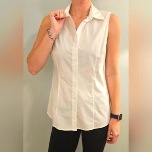 Chadwicks White Sleeveless Blouse.